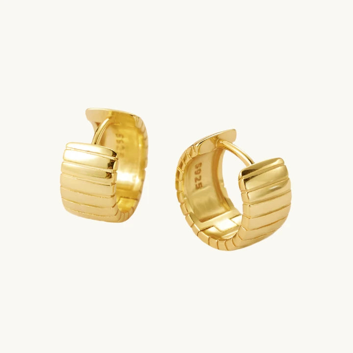 Serpent Bold Gold Hoops