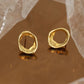 Geometric Gold Stud Earrings