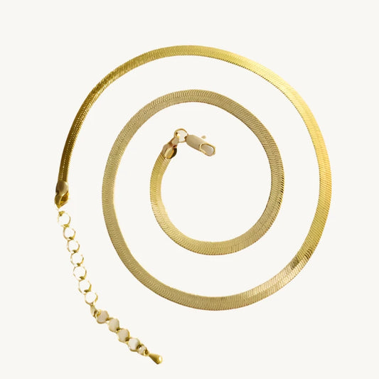 18ct Gold Herringbone Necklace