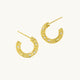 Chunky Gold Hammered Hoops