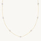 Round Freshwater Pearl Gold Chain Necklace