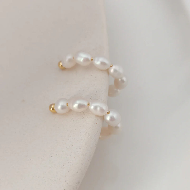 Freshwater Pearl Hoops