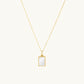 Rectangle Pearl Pendant Necklace