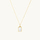 Rectangle Pearl Pendant Necklace